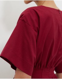 Calli - Glehn Linen Blend Mini Dress