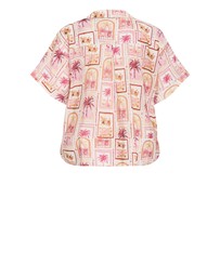 City Chic - Postcard Print Shirt