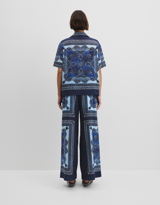 Country Road - Scarf Print Short Sleeve Shirt
