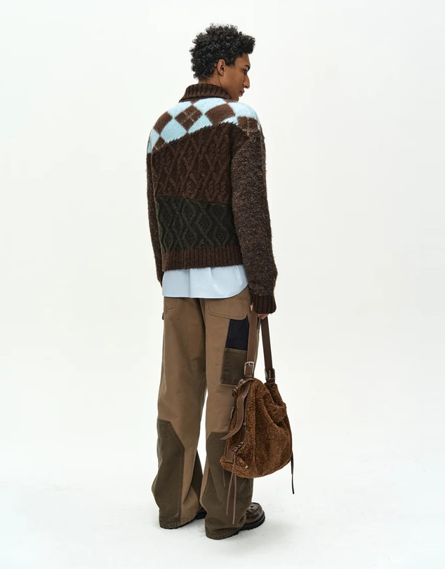 Andersson Bell - Patchwork Zip-Up Sweater