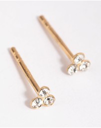 Lovisa - Gold Plated Sterling Silver Ball Stud & Huggie Earring Set