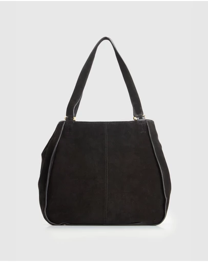 Evity - Iris Suede Leather Tote Bag
