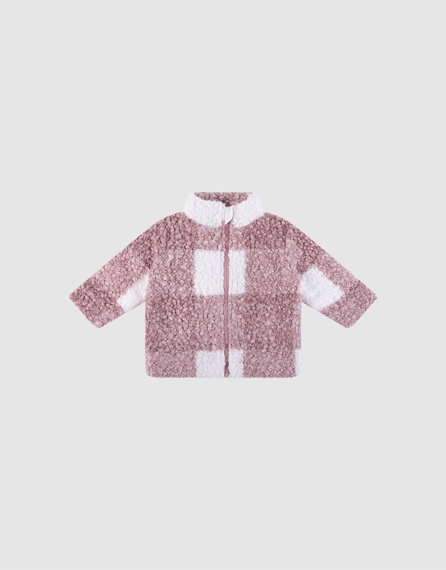 Kynd Baby - Sherpa Check Jacket in Dusty Lilac