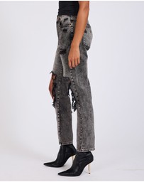 ONE TEASPOON - Rodeo Grey High Waist Awesome Baggies Denim Jeans