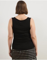Atmos&Here Curvy - Jersey Cowl Neck Tank Top