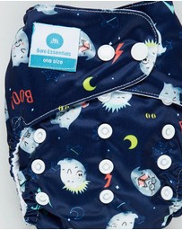 itti bitti - Bare Essentials One Size Fits Most Reusable Cloth Nappy & Wetbag 2-Pack