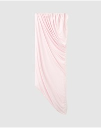 M.N.G - Draped Asymmetrical Bandeau Dress
