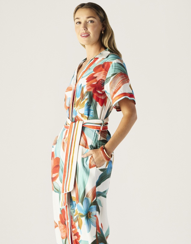 MOS The Label - Fiorina Print Shirt Dress