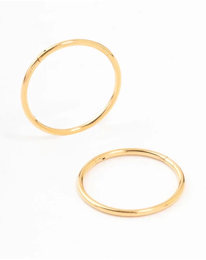 Lovisa - Gold Plated Surgical Steel Sleeper Earrings 14MM
