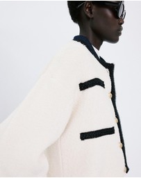 M.N.G - Contrasting Ribbed Cardigan