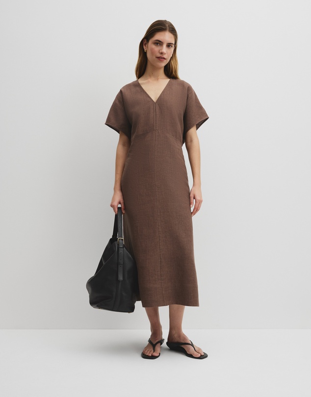 Country Road - Linen Midi Dress