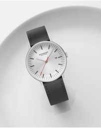 Mondaine - Mondaine Doppio 41mm Vegan Leather Watch