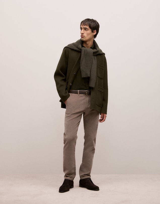 Trenery - Double Faced Wool Chore Jacket in Deep Forest