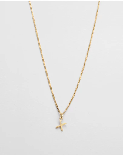 Kirstin Ash - X Outline Initial Necklace