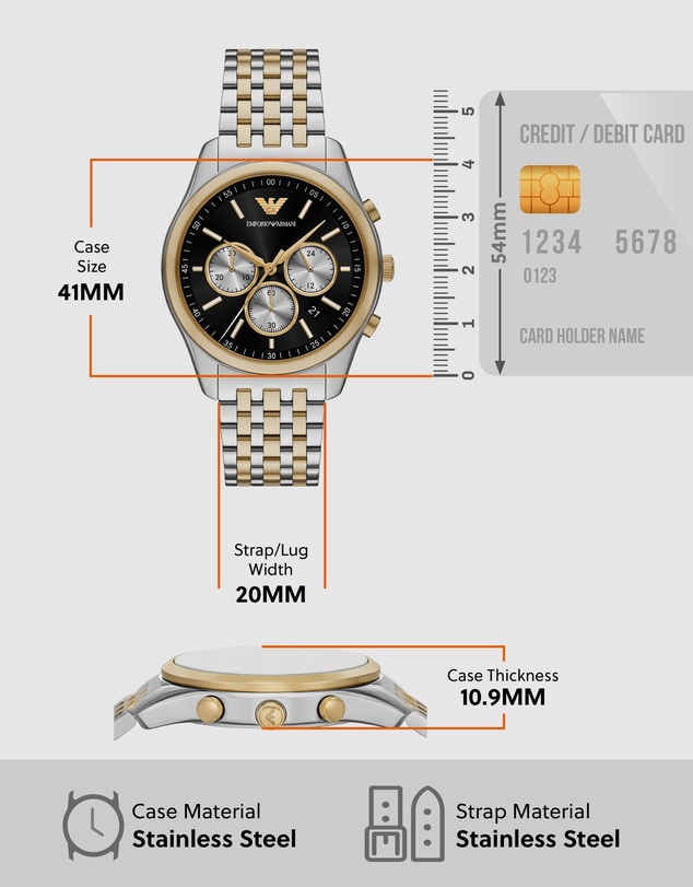 Emporio Armani - Multicolour Chronograph Watch