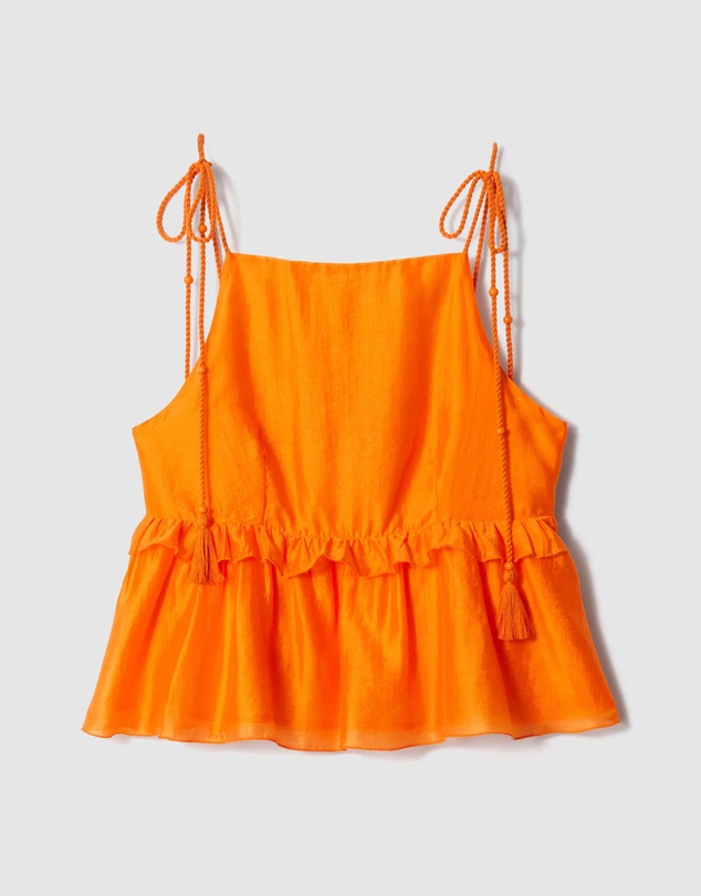 & Other Stories - Peplum-Frill Strap Top