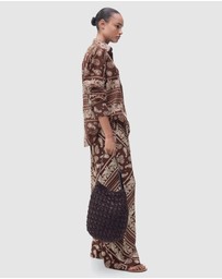 M.N.G - Julia Wideleg Paisley Trousers