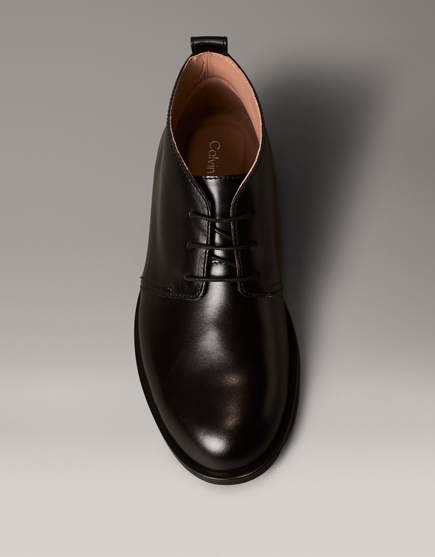 Calvin Klein - Leather Desert Boot Lace-Up Shoes
