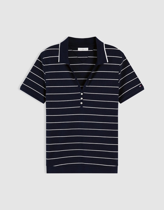 Tommy Hilfiger - Regular Fit Pique Henley Polo Shirt