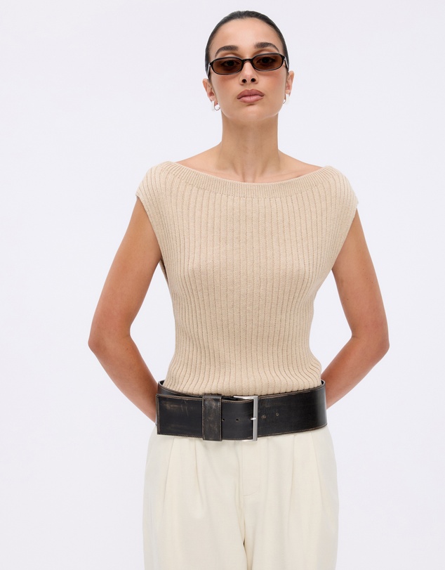 Minima Esenciales - Nalu Organic Cotton Cashmere Blend Knitted Top
