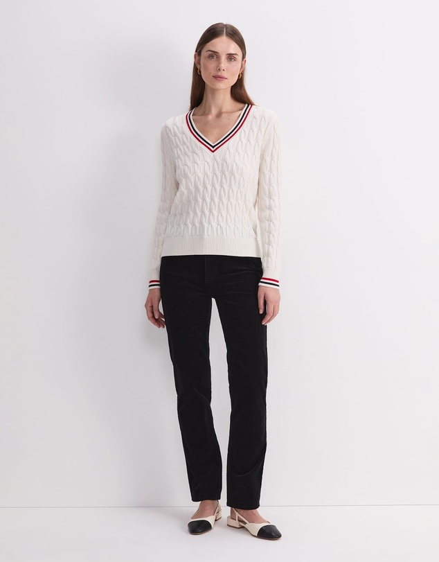 Sportscraft - Merino Cable V Neck Sweater