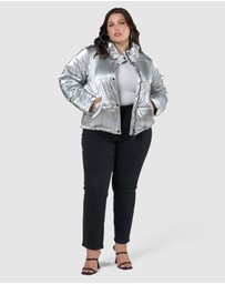 Sunday In The City - Superfly Silver Puffa Jacket
