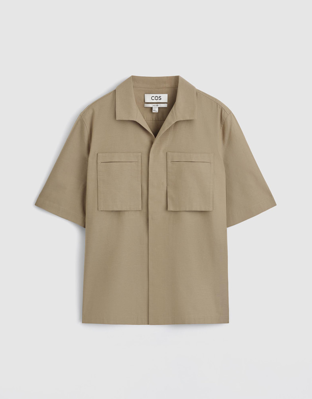 COS - Textured-Cotton Utility Shirt