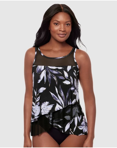 Miraclesuit Swimwear  - Fiore di Luna Mirage Loose Fit Slimming Underwired Tankini Top