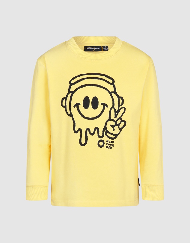 Rock Your Kid - Chill Out David Long Sleeve T-Shirt in Yellow