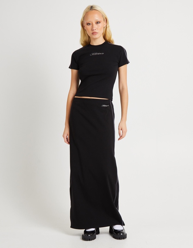 Insight - Pitch Piped Maxi Jersey Skirt