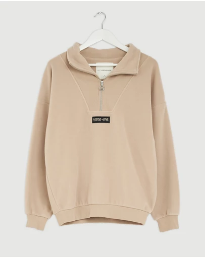 Revibe - Repaired Lorna Jane Clubhouse Polar Fleece Half Zip Sweater - ICONIC EXCLUSIVE - AU 8