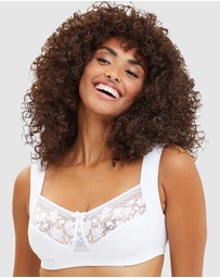 Sans Complexe - Jeanne Wirefree Wide Strap Organic Cotton Bra with Lace
