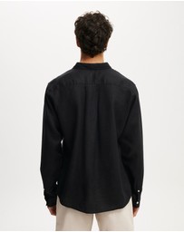 Cotton On - Relaxed Linen Long Sleeve Shirt