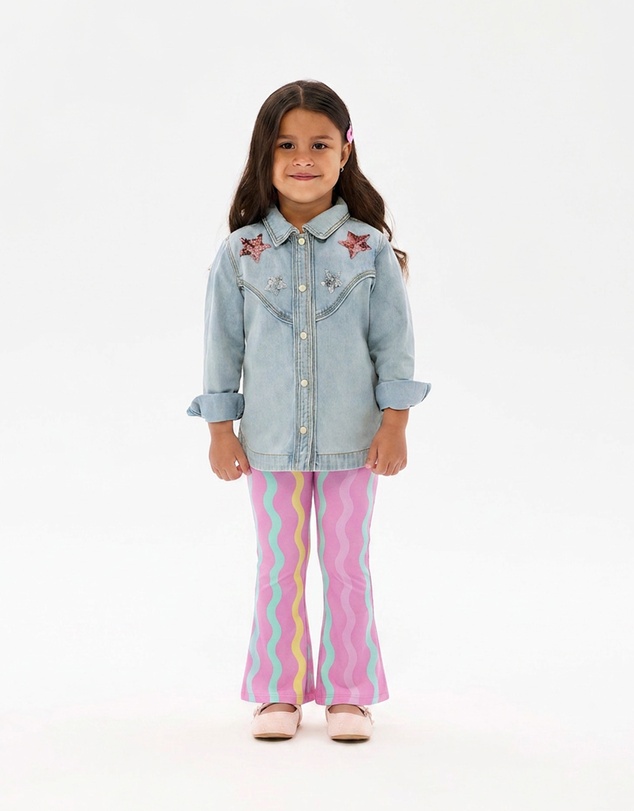 Rock Your Kid - Candy Stripe Bonnie Flare Legging