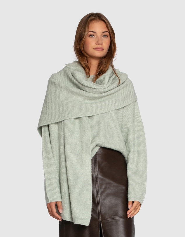 Belle & Bloom - Wrap Me Up Scarf Sweater