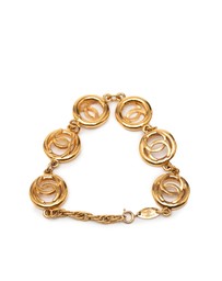 Pre-Loved by Azura Reborn - Pre-Loved CC Gold Plated Openwork Circle Charms Link Bracelet