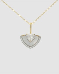 Georgini - Georgini Chic Noel Mother of Pearl Fan Gold Pendant