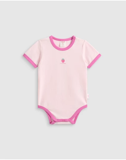Seed Heritage - Strawberry Rib Bodysuit