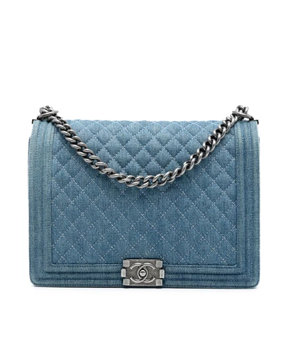 Pre-Loved by Azura Reborn - Pre-Loved Large Quilted Denim Boy Flap