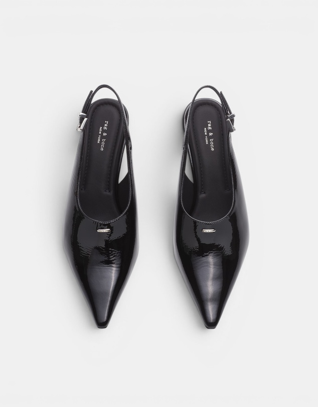rag & bone - Mercer Leather Slingback Heels