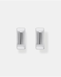 THOMAS SABO - Hoop earrings in angular shape mini silver