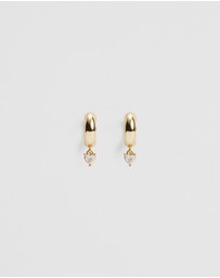 Country Road - Heart Crystal Hoop Earring