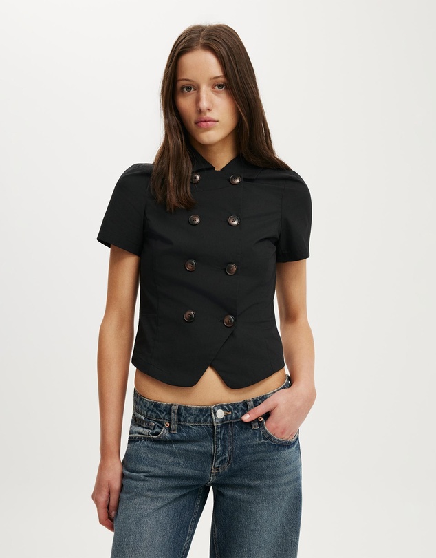 Cotton On - Rowe Button Detail Trench Shirt
