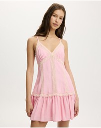 Cotton On - Satin Lace Mini Dress