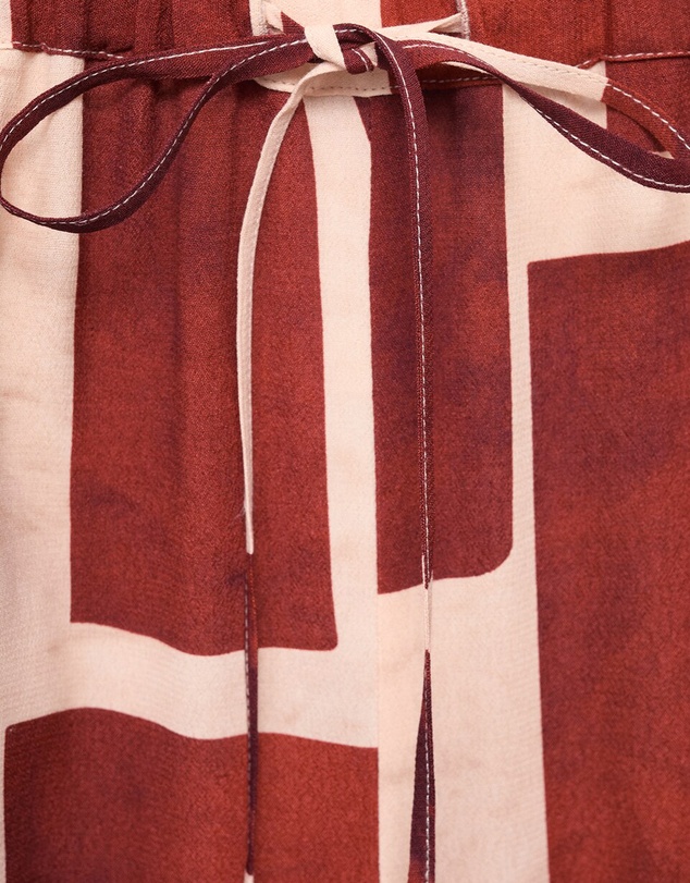 M.N.G - Fluid Trousers With Geometric Pattern