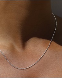 SAINT VALENTINE - Dash Dot Chain Necklace - Silver