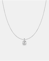 Ania Haie - Ania Haie Silver Modern Bezel-Set Solitaire Necklace