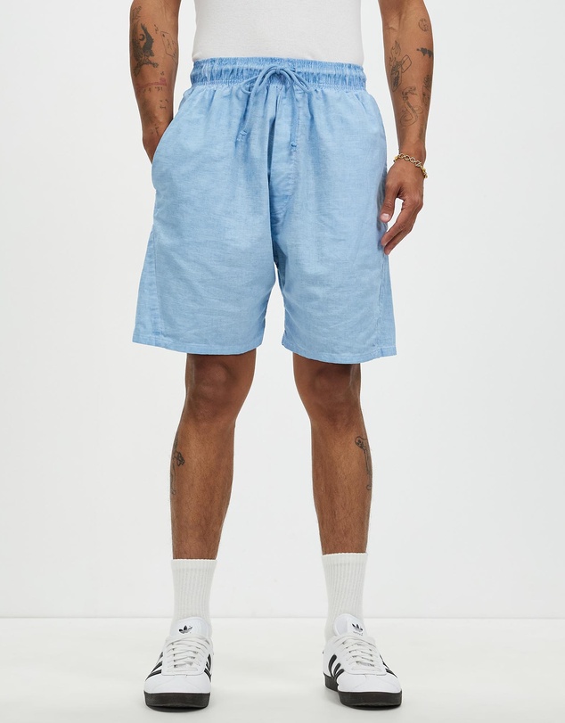 Surrounded By Ghosts - The Obsidian Linen Drawstring Shorts