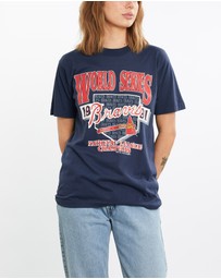 Vintage by The Real Deal - Pre Loved - Vintage 1991 MLB Atlanta Braves World Series Tee