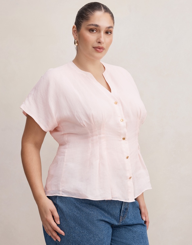 Forever New Curve - Jemma Curve V Neck Blouse